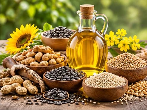 Oilseeds, nuts and cooking oil